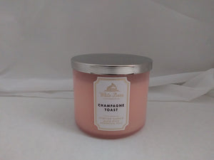 Bath & Body Works Champagne Toast 3 Wick Candle Pink 14.5 Oz. NEW