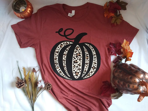 Leopard Print Pumpkin Shirt