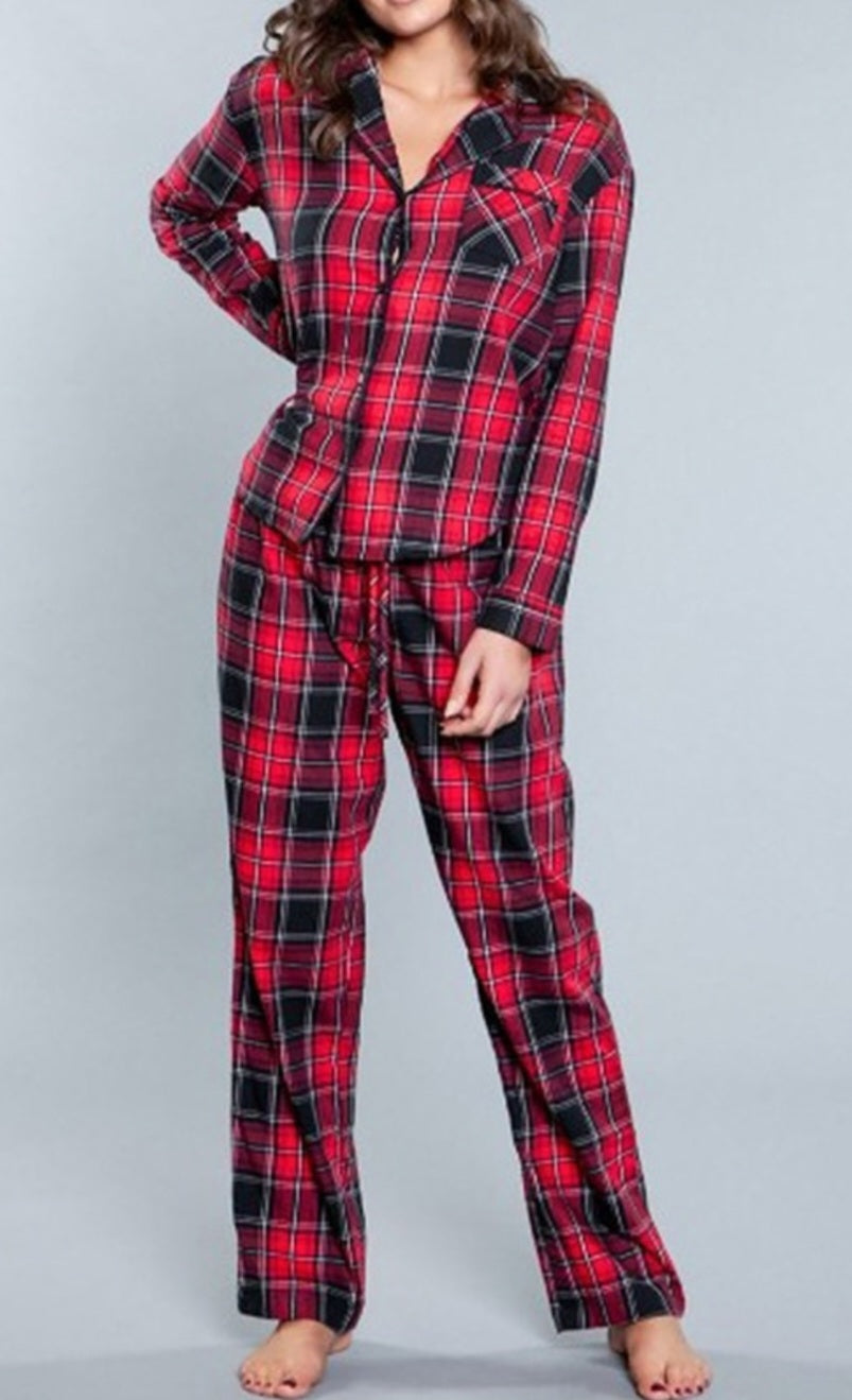 Plaid – Glam Set Pajama Double-Y